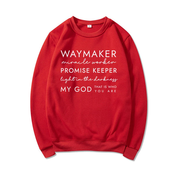 Christian Sweatshirt Waymaker Clothes Religious Gifts Women