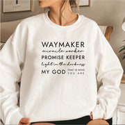 Christian Sweatshirt Waymaker Clothes Religious Gifts Women