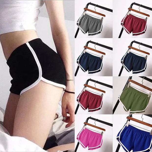 Women Summer 2024 New Candy Color Anti Emptied Skinny Shorts