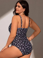 2025 Swimsuit One Plus Size Swimwear Women One-piece Suits Beachwear