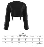 Combhasaki Women's Y2K Vintage Gothic Long Sleeve Sweatshirt