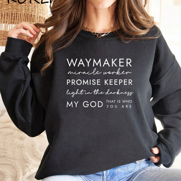 Christian Sweatshirt Waymaker Clothes Religious Gifts Women