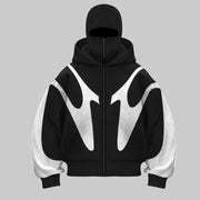 2024 autumn and winter new spliced contrasting hip-hop hoodie