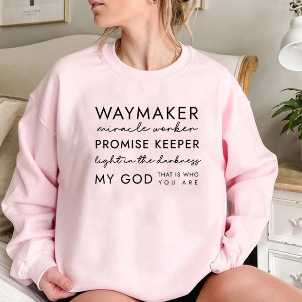 Christian Sweatshirt Waymaker Clothes Religious Gifts Women