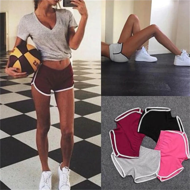 Women Summer 2024 New Candy Color Anti Emptied Skinny Shorts