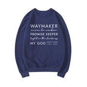 Christian Sweatshirt Waymaker Clothes Religious Gifts Women