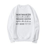 Christian Sweatshirt Waymaker Clothes Religious Gifts Women